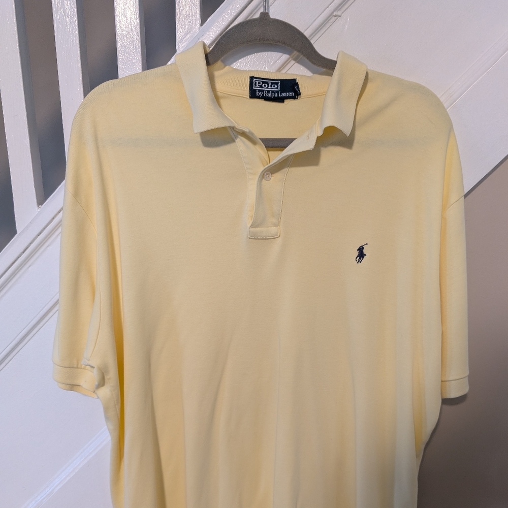 Polo by Ralph Lauren Men's Soft Yellow Polo Shirt mens size large